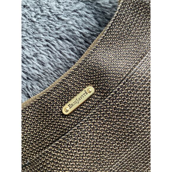 Eric Javits Women's Braided Chain Handle Handbag Shoulder Bag Bohemian Brown - Picture 3 of 12